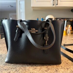 Coach Black Leather mollie 25 Bag